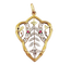 18 ct gold Art Nouveau pendant, pearls, diamonds and rubies 