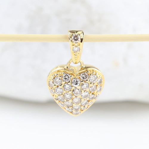 Pendentif Pendentif cœur en or jaune 18K et diamants 0,47 ct 58 Facettes D-66613