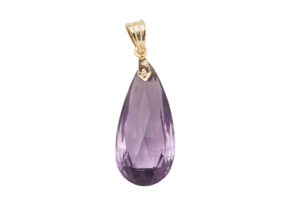 Pendentif Pendentif en or jaune et améthyste briolette 58 Facettes 33208