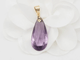 Pendentif Pendentif en or jaune 18k avec améthyste briolette 58 Facettes 33208