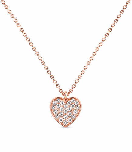 Collier Bucherer - Collier cœur en or rose et diamants 58 Facettes Buch