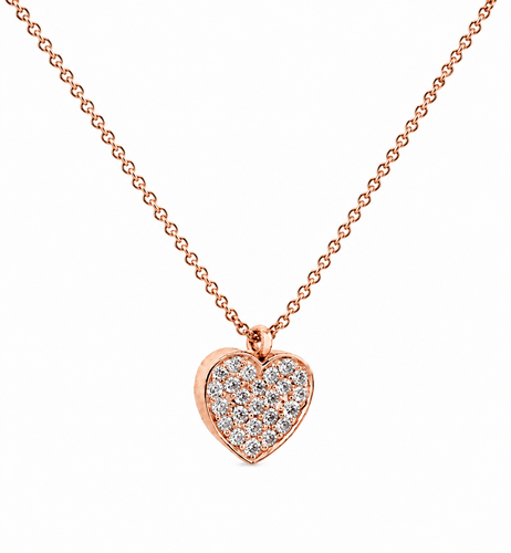 Collier Bucherer - Collier cœur en or rose et diamants 58 Facettes Buch