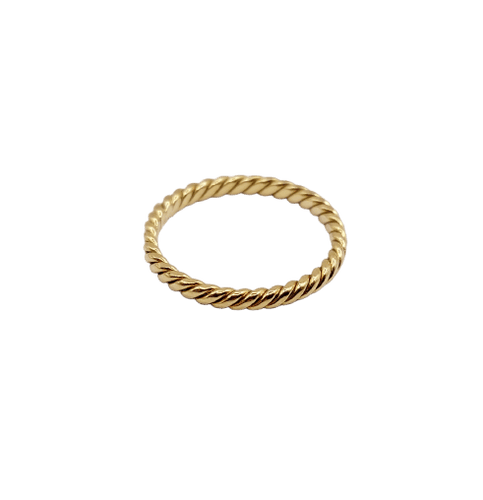 Bague 47 Bague alliance vintage torsadée en or 18k 58 Facettes A06695