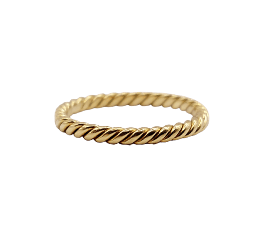 Bague 47 Bague alliance vintage torsadée en or 18k 58 Facettes A06695