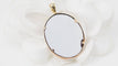 Pendentif Pendentif camée sur agate bleue en or jaune 14 kt 58 Facettes 32798