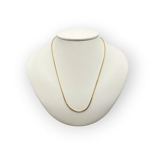 Collier Chaîne maille forçat 45 cm en or jaune 58 Facettes 149069235