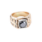 Zancan - Ring in rose and white gold with black diamonds 
