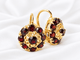 Boucles d'oreilles Boucles d'oreilles dormeuses en or jaune et grenat 58 Facettes 33473