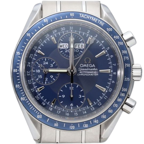 Omega Speedmaster - 40 mm çelik Day-Date kronograf saat 