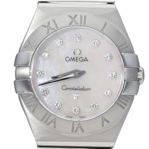 Omega Constellation - Women's watch in steel and diamonds 