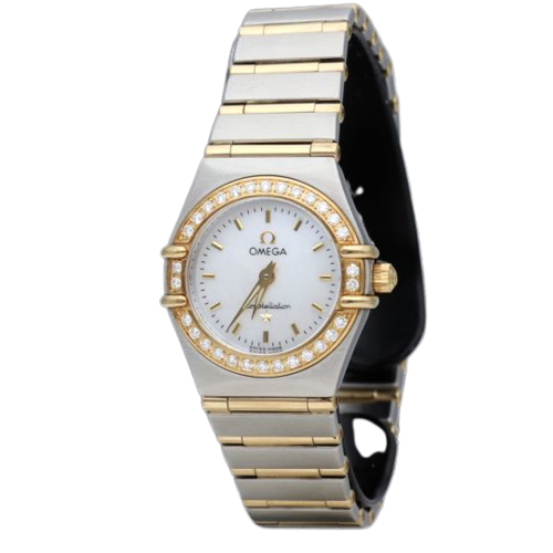 Omega Constellation Mini - 18 ayar sarı altın ve çelik saat 