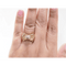 Bague 53.5 Bague Tank ancienne des années 1940 en or bicolore 18k et diamants 58 Facettes 33465