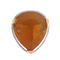 Yellow gold brooch, fire opal and diamonds 