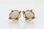 Boucles d'oreilles Boucles d'oreilles anciennes en or jaune, opales et diamants 58 Facettes 12384