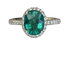 White gold cocktail ring, 2.08 ct Lagoon tourmaline and diamonds 
