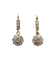 Sleepers earrings Daisy antique items in 18k gold, platinum and diamonds 