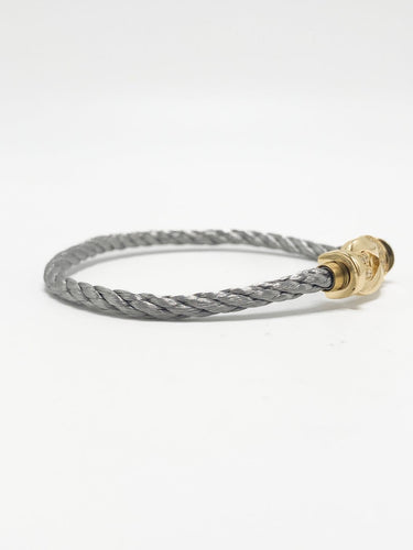 Bracelet Fred Chance Infinie - Bracelet GM en or jaune 18K, acier et diamants 58 Facettes SKU/