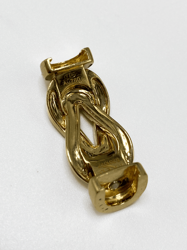Bracelet Fred Chance Infinie - Bracelet GM en or jaune 18K, acier et diamants 58 Facettes SKU/