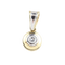 18K two-tone gold pendant and 0.16 ct diamond 