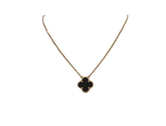 Van Cleef & Arpels Vintage Alhambra - Náhrdelník ze žlutého zlata a onyxu 