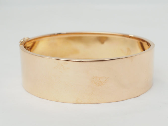 Bracelet Bracelet ancien - Jonc floral en or rose 58 Facettes 33493
