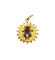 Antique 18k gold bee pendant, silver, ruby, pearl and diamonds 