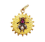 Antique 18k gold bee pendant, silver, ruby, pearl and diamonds 