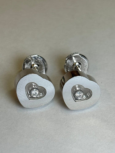 Boucles d'oreilles Chopard Happy Diamond - Boucles d'oreilles en or 18 carats et diamants 58 Facettes Boucle Chopard