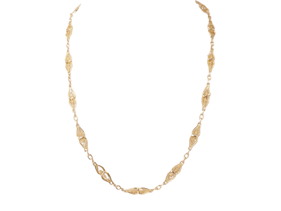 Collier Collier maille filigrane en or jaune 58 Facettes 33512