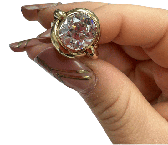 Bague 50 René Boivin - Bague sculpturale en or jaune et diamant 6,02 ct 58 Facettes F33