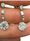 Art Deco - Earrings in platinum and old-cut diamonds 