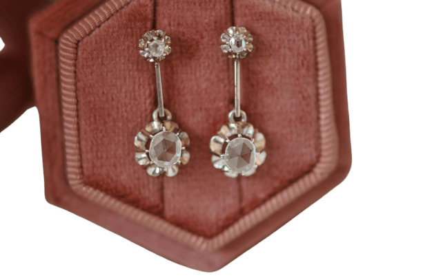 Boucles d'oreilles Boucles d'oreilles antiques en diamants taille rose 58 Facettes