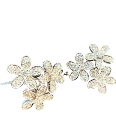 Van Cleef & Arpels Socrate - White gold and diamond earrings 