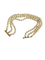 Armband mit 3 Reihen aus Gelbgold und Zuchtperlen 