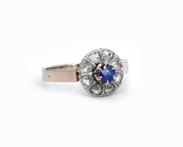 vintagering i roségull safir og diamanter.jpg
