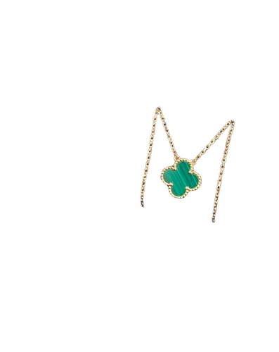 Van Cleef & Arpels Vintage Alhambra - Колие от жълто злато и малахит 