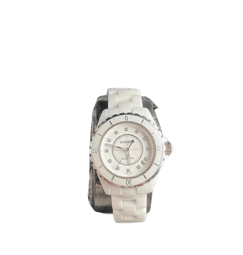 Montre CHANEL J12 - Montre en céramique et diamants 58 Facettes jnci96