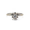 Bague 54.5 Solitaire - Bague diamant en or gris rosé 58 Facettes REF2234