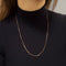 Collier Chaîne fine maille plate en or jaune 18K 58 Facettes REF2564-332