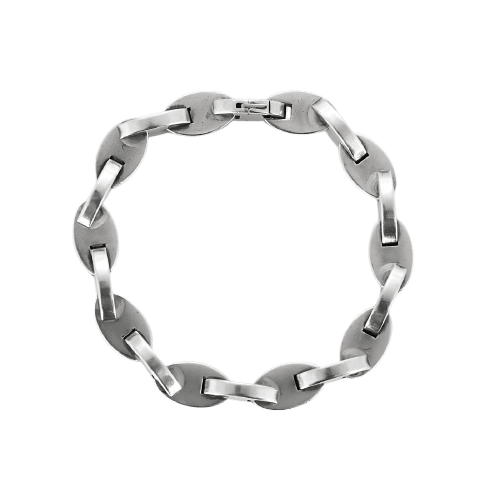 Hermès Grãos de Café - Pulseira em Prata 