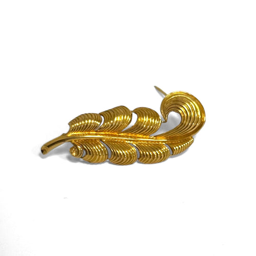 Broche Broche plume en or jaune 58 Facettes REF2561-329