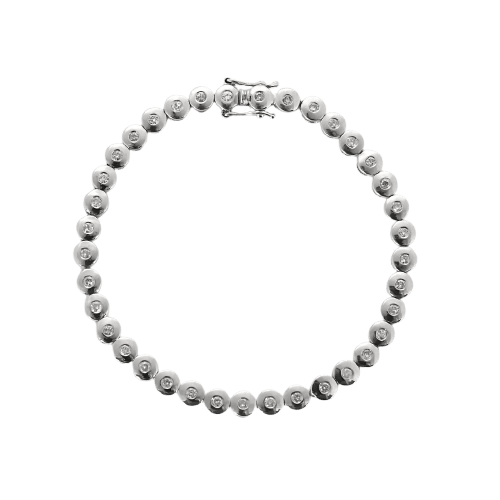 White gold and diamond line bracelet 