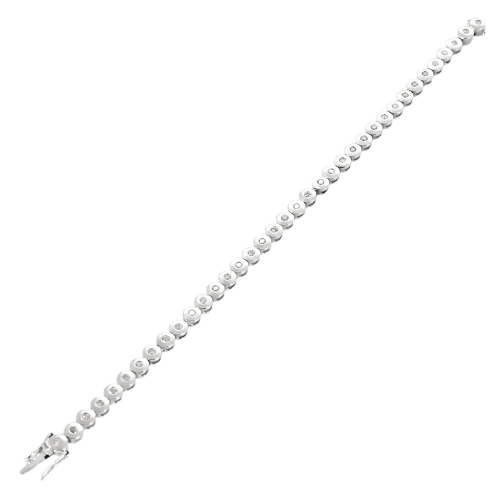 White gold and diamond line bracelet 