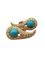 Boucles d'oreilles Bvlgari - Boucles d'oreilles en or jaune, turquoise et diamants 58 Facettes CV-064