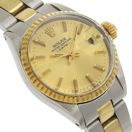 Montre Rolex Oyster Perpetual Date - Montre automatique en acier et or jaune 58 Facettes x5b6koypkh