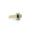 Bague 66 Bague Tank asymétrique en or jaune saphir et diamants 58 Facettes REF2215