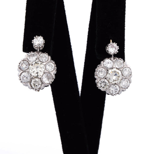 Boucles d'oreilles Boucles d'oreilles vintage en platine, or 18 kt et diamants 58 Facettes OR231 (05339)