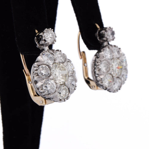 Boucles d'oreilles Boucles d'oreilles vintage en platine, or 18 kt et diamants 58 Facettes OR231 (05339)