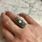 Bague 52.5 Bague rectangulaire perle, émeraudes et diamants en or rose et argent 58 Facettes REF2207