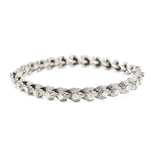 Bracelet Bracelet articulé - Bracelet en or gris et diamants 58 Facettes REF23109-131